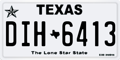 TX license plate DIH6413