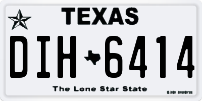 TX license plate DIH6414