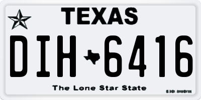 TX license plate DIH6416