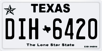 TX license plate DIH6420