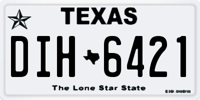 TX license plate DIH6421