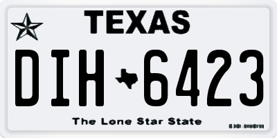 TX license plate DIH6423