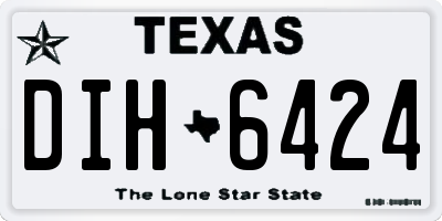 TX license plate DIH6424