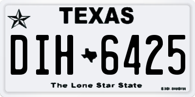 TX license plate DIH6425