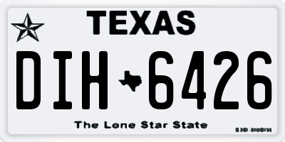 TX license plate DIH6426
