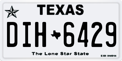 TX license plate DIH6429