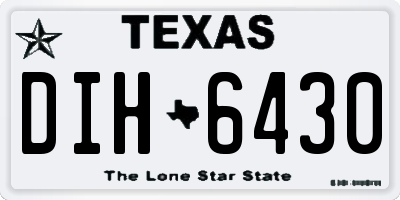 TX license plate DIH6430