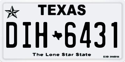 TX license plate DIH6431