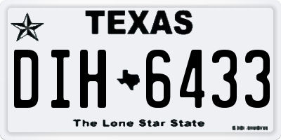 TX license plate DIH6433