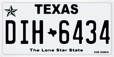 TX license plate DIH6434