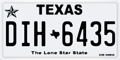 TX license plate DIH6435