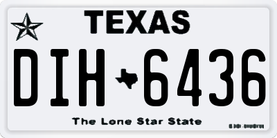 TX license plate DIH6436