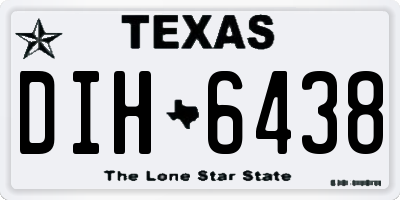 TX license plate DIH6438