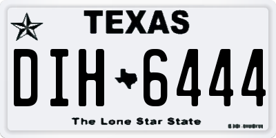 TX license plate DIH6444