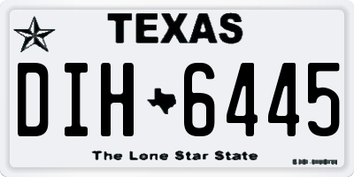 TX license plate DIH6445