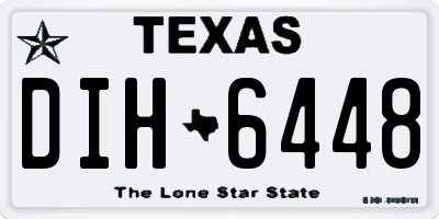 TX license plate DIH6448