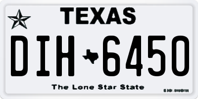 TX license plate DIH6450
