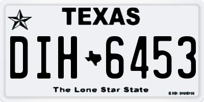 TX license plate DIH6453