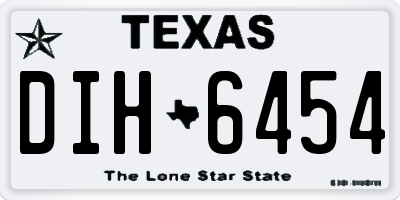 TX license plate DIH6454