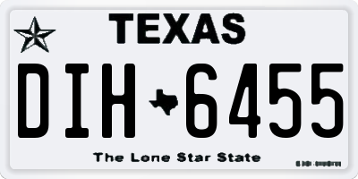 TX license plate DIH6455