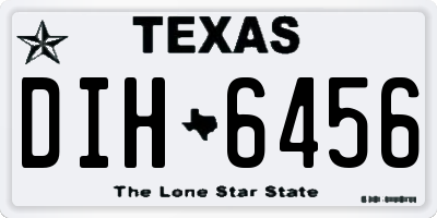 TX license plate DIH6456