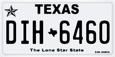 TX license plate DIH6460