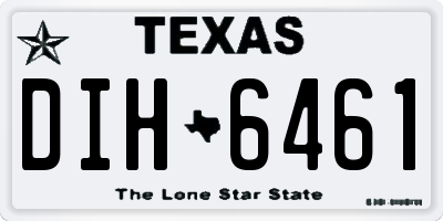TX license plate DIH6461