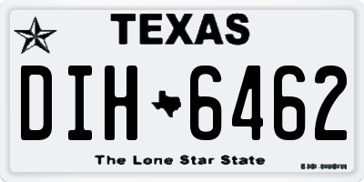 TX license plate DIH6462