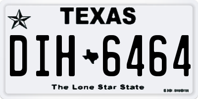 TX license plate DIH6464