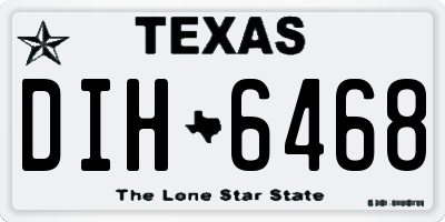 TX license plate DIH6468