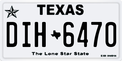 TX license plate DIH6470