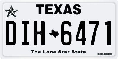 TX license plate DIH6471