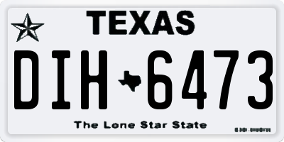 TX license plate DIH6473