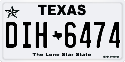 TX license plate DIH6474