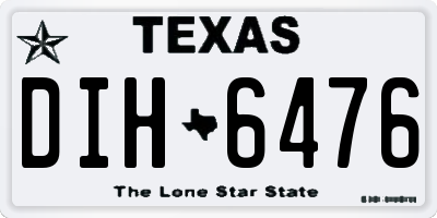 TX license plate DIH6476