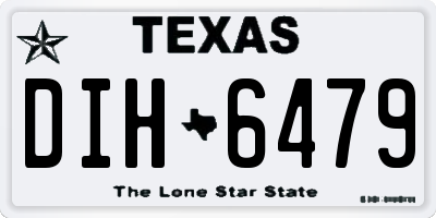 TX license plate DIH6479