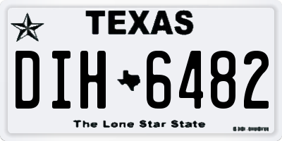 TX license plate DIH6482