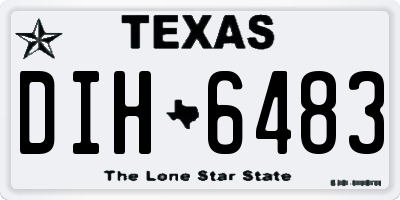 TX license plate DIH6483