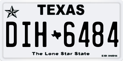 TX license plate DIH6484