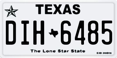 TX license plate DIH6485