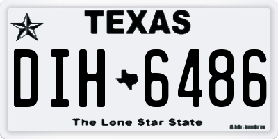 TX license plate DIH6486