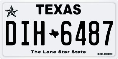 TX license plate DIH6487