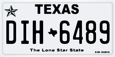 TX license plate DIH6489