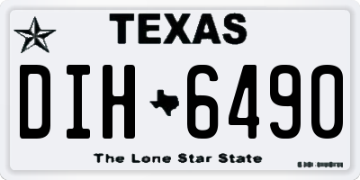 TX license plate DIH6490