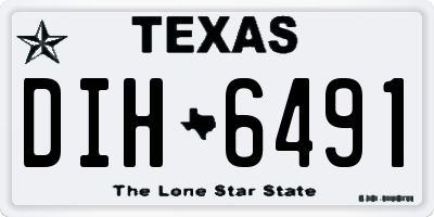 TX license plate DIH6491