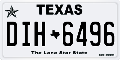 TX license plate DIH6496