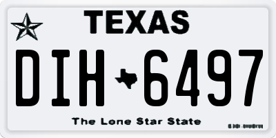 TX license plate DIH6497