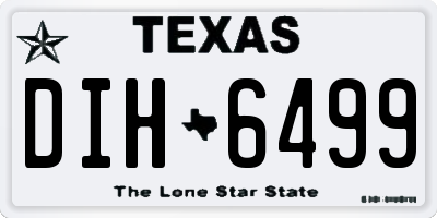 TX license plate DIH6499