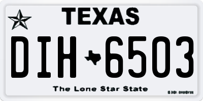 TX license plate DIH6503