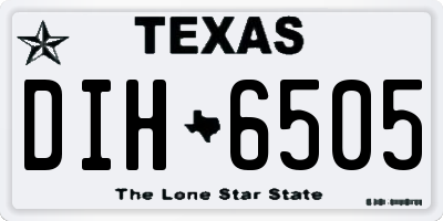 TX license plate DIH6505